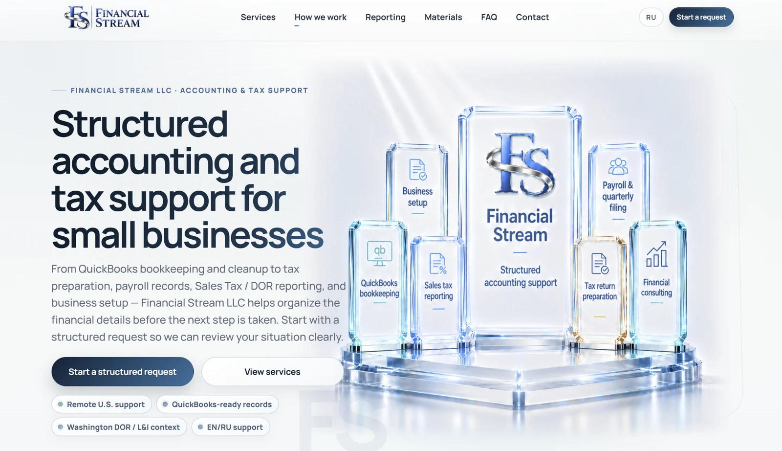 Financial Stream desktop showcase